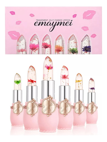 Lápiz Labial Hidratante Con Flores Mági - g a $3717