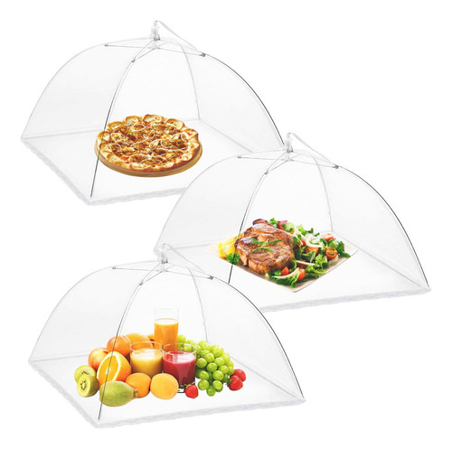 3 Pcs 43*43*20cm Cubierta De Mosca Para Comida Para Hogar
