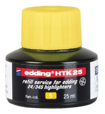 Tinta De Recarga Amarilla Edding Htk25 Para Resaltador