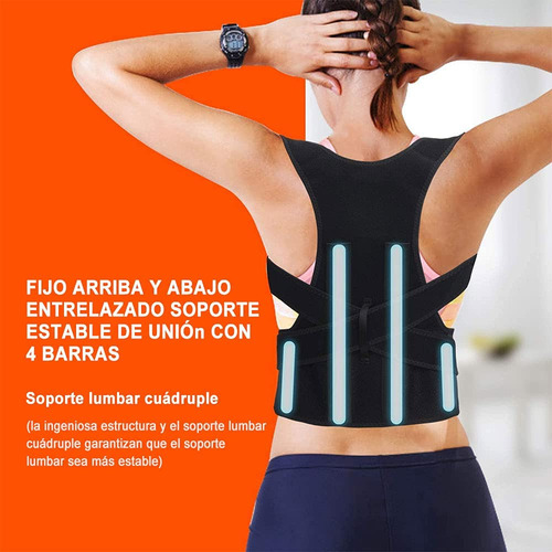 7p Corrector De Postura Ajustable Para Espalda Y Clavícula