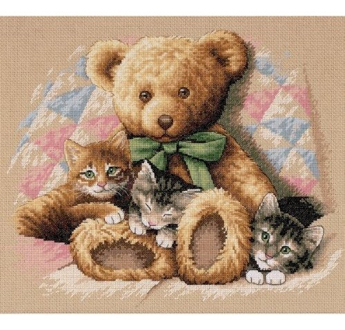 Dimensions Needlecrafts Counted Punto De Cruz Teddy Y Kitten