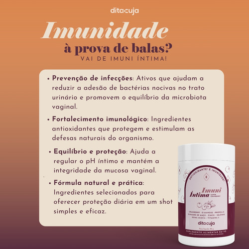 Combo Imunidade e Conforto Íntimo - Dita Cuja | Hidratação, Proteção e Equilíbrio para Sua Saúde Íntima