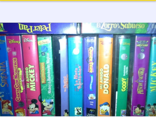Películas Infantiles Disney Vhs Originales X 5 Cassetes