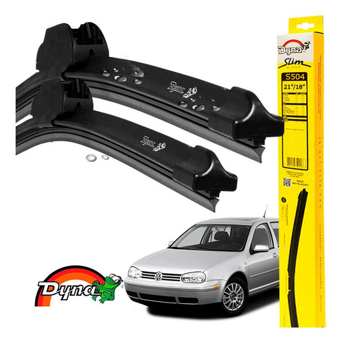 Kit Limpador Parabrisas Vw Golf 1999 A 2006 Dyna Original