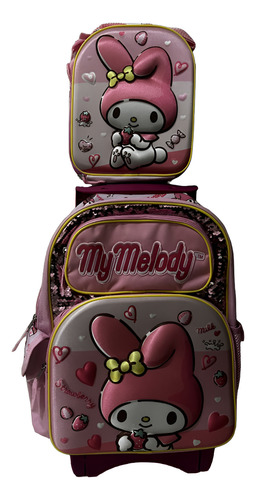 Mochila Hello Kitty Primaria Melody Con Lonchera