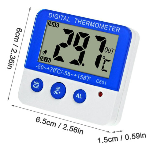 Termómetro Digital For Refrigerador Con Sonda Y Congelador