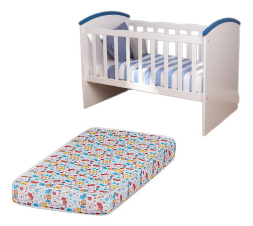 Cuna Fija Tradicional Barrotes P/ Colchón 60x120 Rabbit Kids