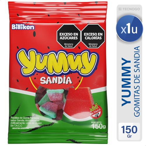 Gomitas Yummy Sabor Sandia Billiken Sin Tacc - Mejor Precio