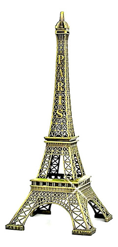 Adorno Figura Torre Eiffel Coleccion Metal H 33cm Calidad