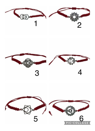 Pulsera Roja Ajustable Chakra Para Energía Y Protección