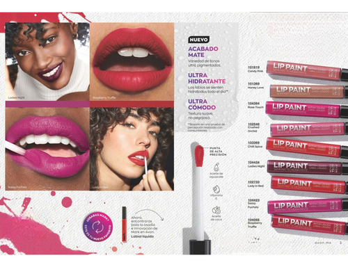 Lip Paint Labial Semi Matte Hidratante Sassy Fuchsia Avon