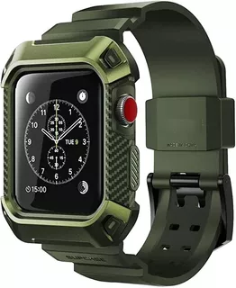 Case + Pulseira Supcase para Apple Watch 42 mm Series 1/2/3 Cor Dark Green Width 42 mm