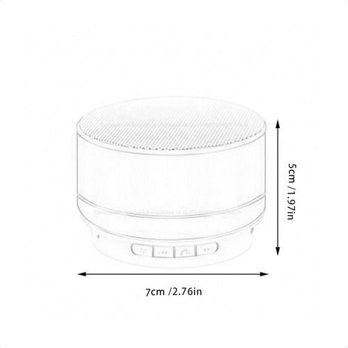 Imagen 6 de 10 de Mini Parlante Bluetooth Aluminio Colores Luz Led Lector Sd