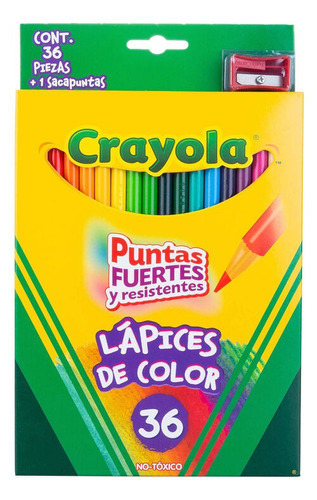 Set 36 Lápices De Color Con Sacapuntas Crayola