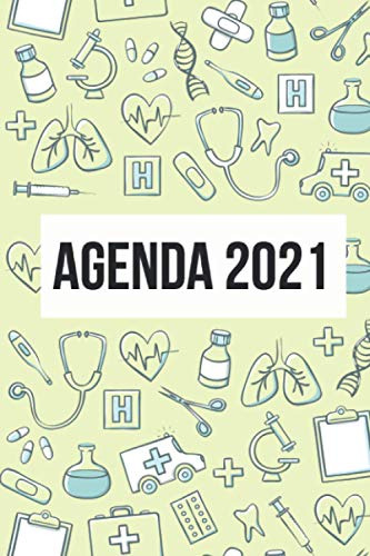 Agenda 2021: Tema Enfermera Medicina Agenda Mensual Y Semana