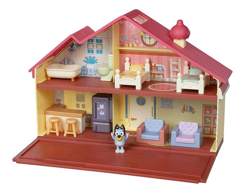 Bluey Casa Familiar 2 Pisos Con Muebles + Figura Disney Jr