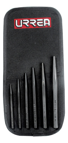 Juego De Punzones GuĂa Botador Cortos, 6 Piezas Urrea