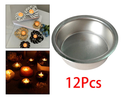 12x Vasos Para Velas De Té, Latas Vacías Para Velas De