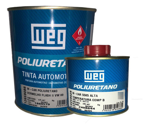 Rojo Automotriz Vw Poliuretano 1litro Weg (con Catalizador)