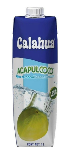 Agua De Coco Natural Acapulcoco Calahua 1 Lt