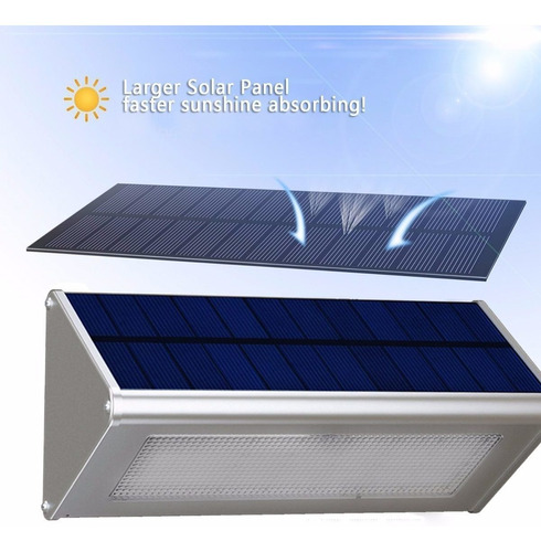 Reflector Solar Aluminio Exterior 48 Led 800 Lum A Pedido!!