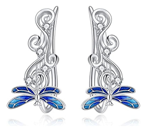 Dragonfly Filigrana Ear Cuffs Pendientes Joyas Regalos Para 