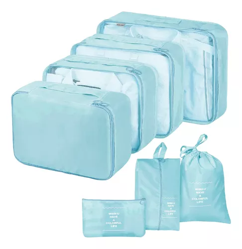 Organizador Valija Viaje Avion Set 9 Piezas Neceser Bolso.