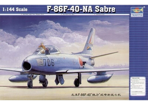 Trumpeter Avion Sabre F-86f -40-na 1/144 Supertoys Lomas