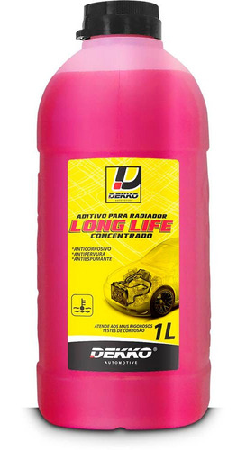 Aditivo Radiador Concentrado Rosa Long Life Dekko Para Honda