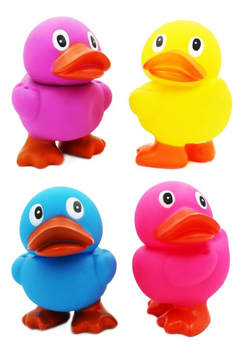 Jumbo Rubber Duck Toy Con Aletas, Squeeze To Squeak N' Quack