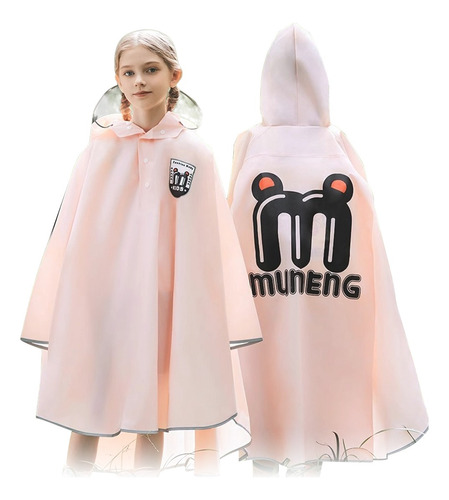 Impermeable Y Poncho Cuerpo Capucha Para Ninos Niña Niño