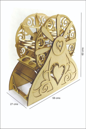 Rueda De La Fortuna Para Dulces Mdf Centro De Mesa