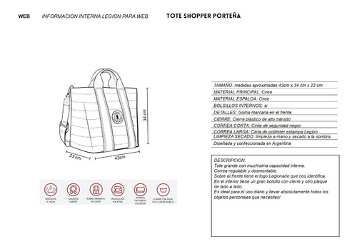 Tote Porteña Xl Rap Militar