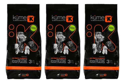 Kume Kit X3 Alimento Holístico Perro Mordida Pequeña X 3kg