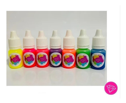 Imagem 1 de 4 de Tinta Para Airbrush Aerografo Unhas - Coleção Neon