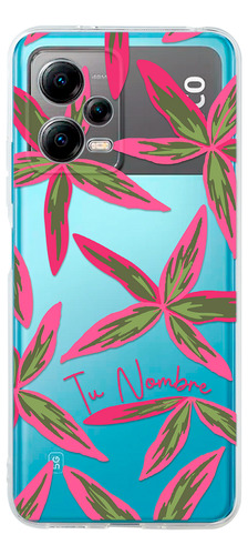 Funda Para Xiaomi Hojas Flores Para Mujer Con Tu Nombre