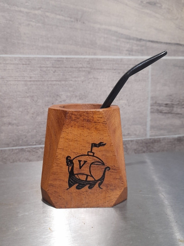Mate Personalizado Geometrico Yuco + Bombilla -mod Hexagonal