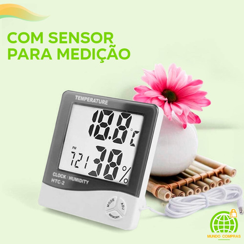 Relógio Termo Higrômetro Digital Com Sensor Externo Interno Medidor De Temperatura Umidade Ar Termômetro De Ambiente Tumblr