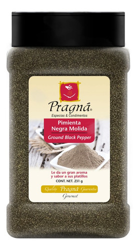 Pragná Pimienta Negra Molida 231g