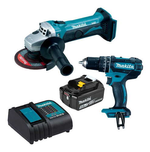 Kit Rotomartillo Miniesmeriladora 18v Makita Dlx2401st Mk 