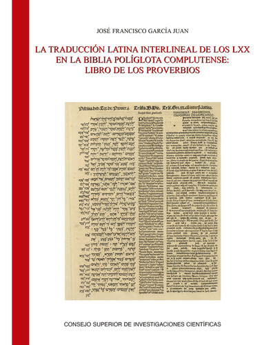 Libro La Traduccion Latina Interlineal De Los Lxx En La B...