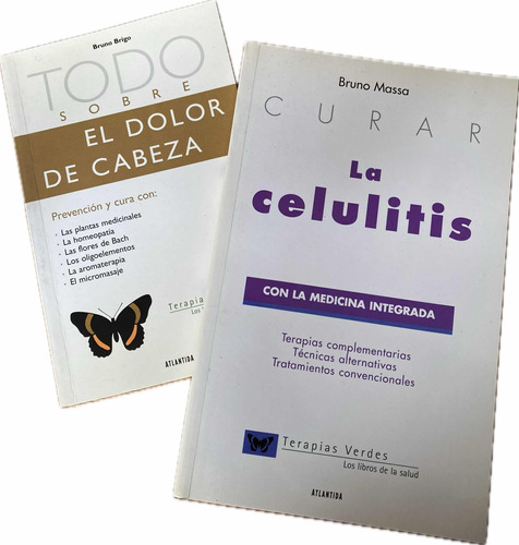 2 Libros De Terapias Verdes Curar Celulitis Y Dolor Cabeza