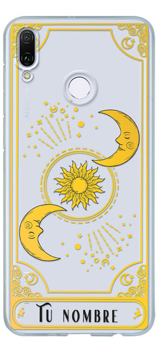 Funda Para Huawei Carta Tarot Astros Sol Luna Tu Nombre