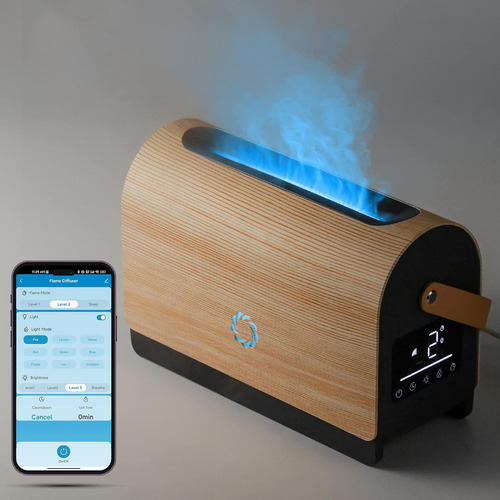 Difusor De Llama Smart Wifi De 500 Ml De Airthereal Con 9 Co