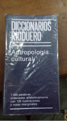 Libro  Diccionarios Rioduero Antropología Cultural