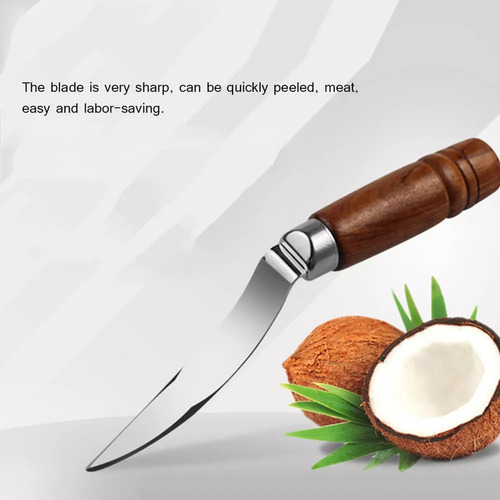 Cuchillo Pelador De Cocos Y Frutas De Acero Inoxidable.