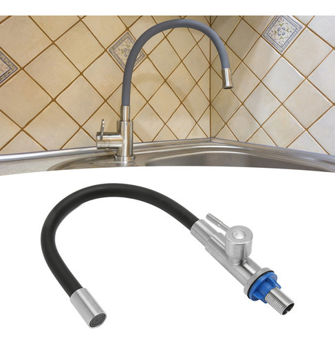 Grifo Frío Individual Giratorio Flexible De Cocina Doméstica