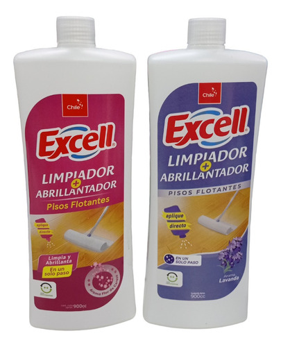 Pack X 2 Excell Limpiador+abrillantador 2 En 1 Piso Flotante