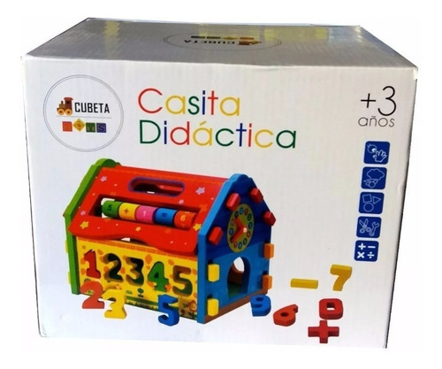 Imagen 6 de 10 de Casa De Madera Didáctica De Encastre Para Armar Con Números