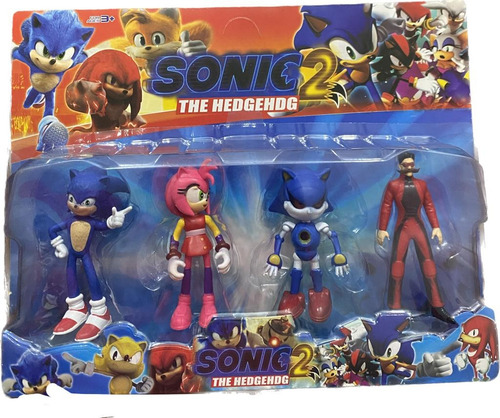 Muñecos Sonic  Blíster X 4 Personajes Juguete 